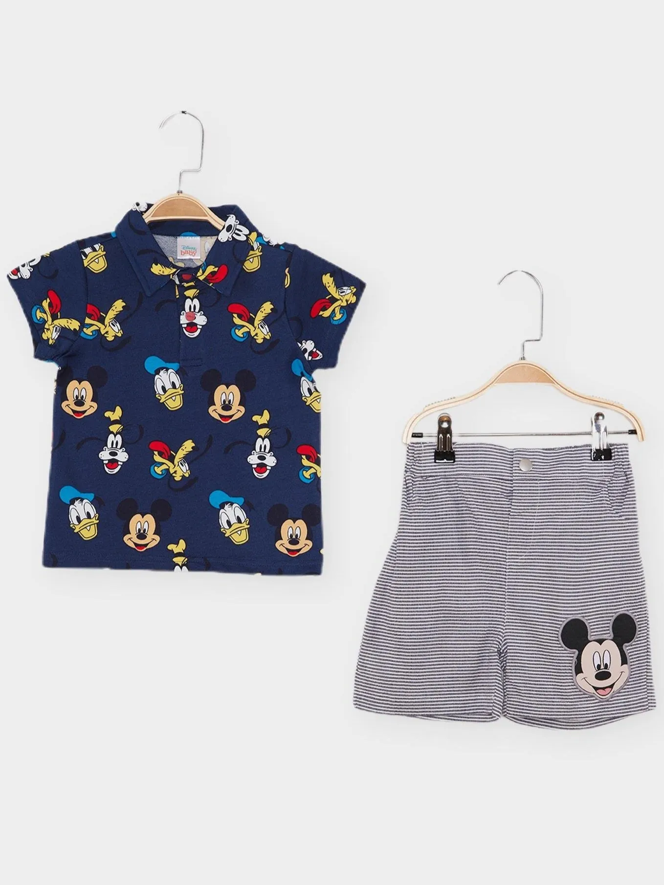 All-Over Mickey Mouse 2PC Print Set.