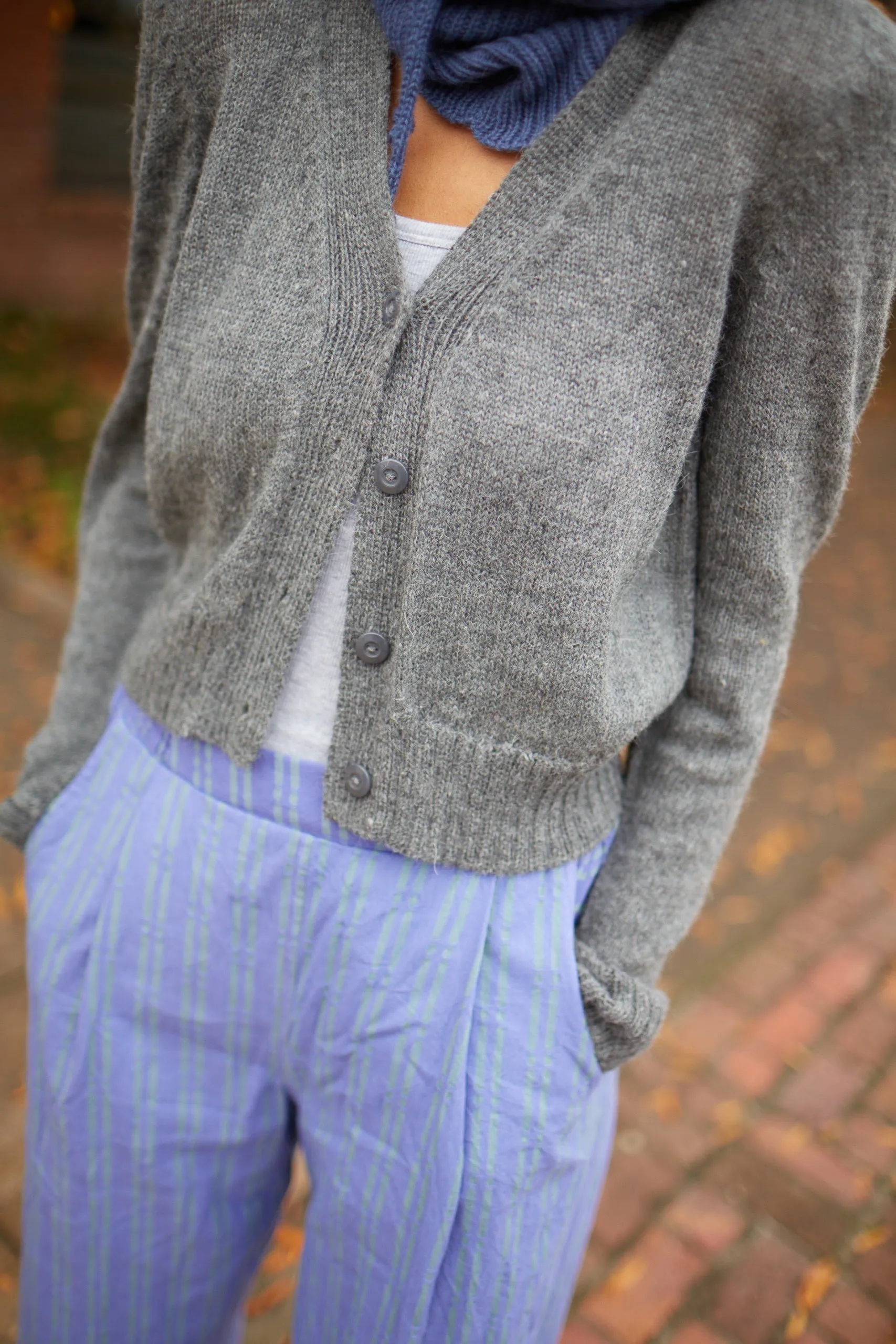 Alpaca Robbi Cardigan Sweater in Grey - Pre-Order 2/30