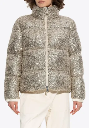 Anternes Sequined Puffer Jacket