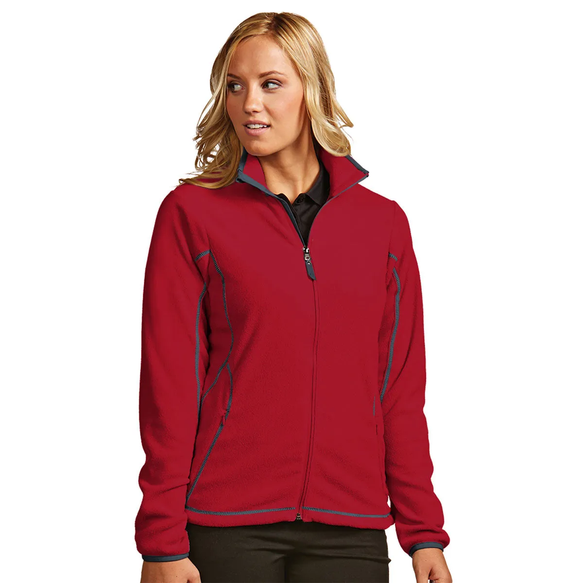 Antigua Women's Cardinal Red/Steel Ice Jacket