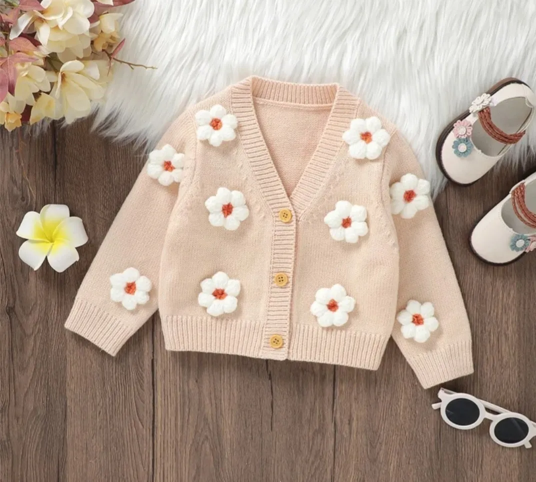 Apricot Floral Cardigan #1000220