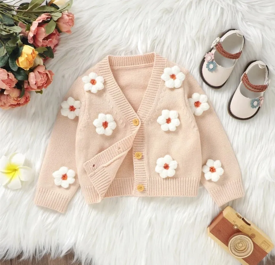 Apricot Floral Cardigan #1000220