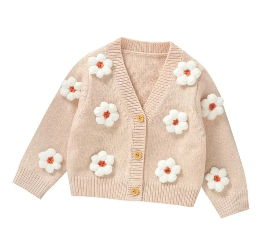 Apricot Floral Cardigan #1000220