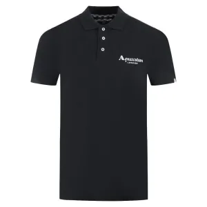 Aquascutum Elegant Contrast Logo Cotton Polo Shirt