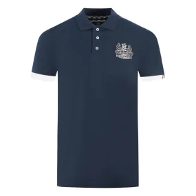 Aquascutum Elegant Cotton Polo with Contrast Logo Emblem