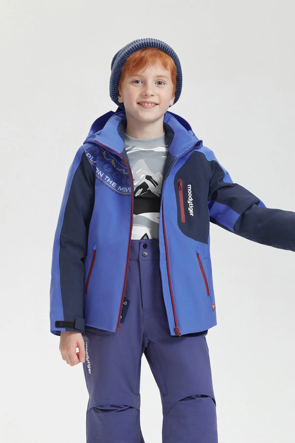 Aurora borealis Skiing Puffer Jacket