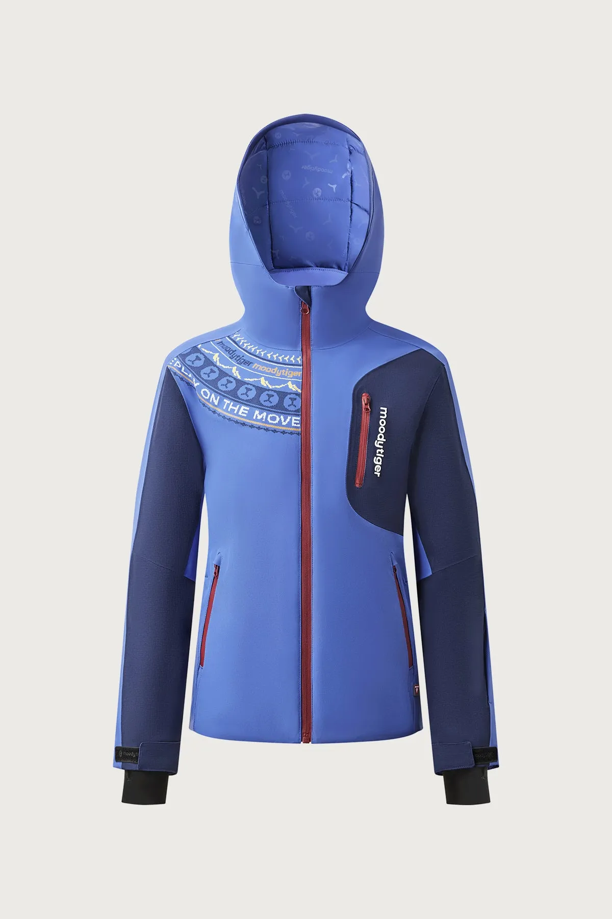 Aurora borealis Skiing Puffer Jacket