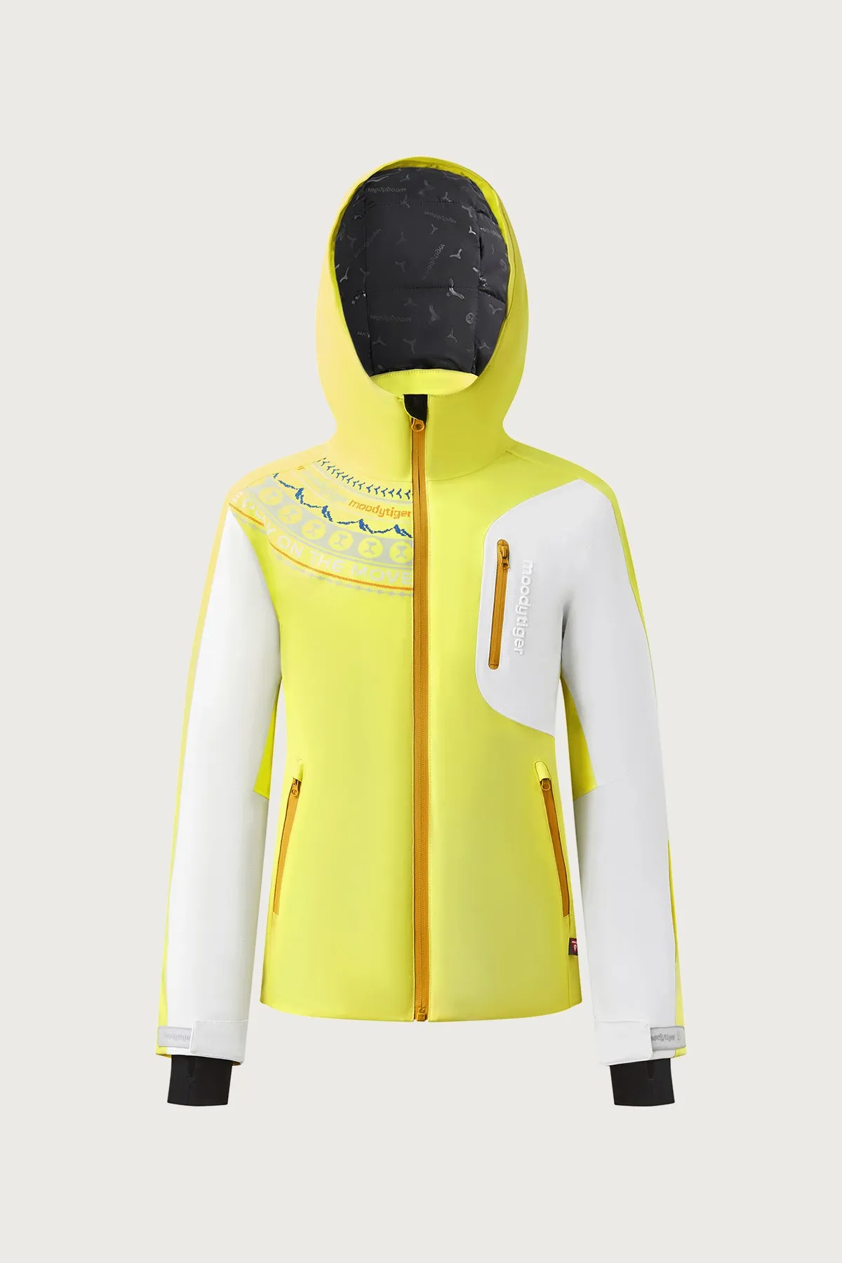 Aurora borealis Skiing Puffer Jacket