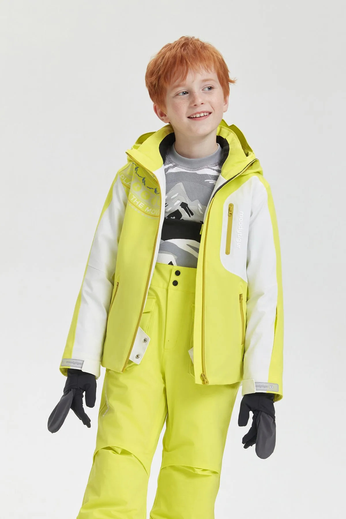 Aurora borealis Skiing Puffer Jacket