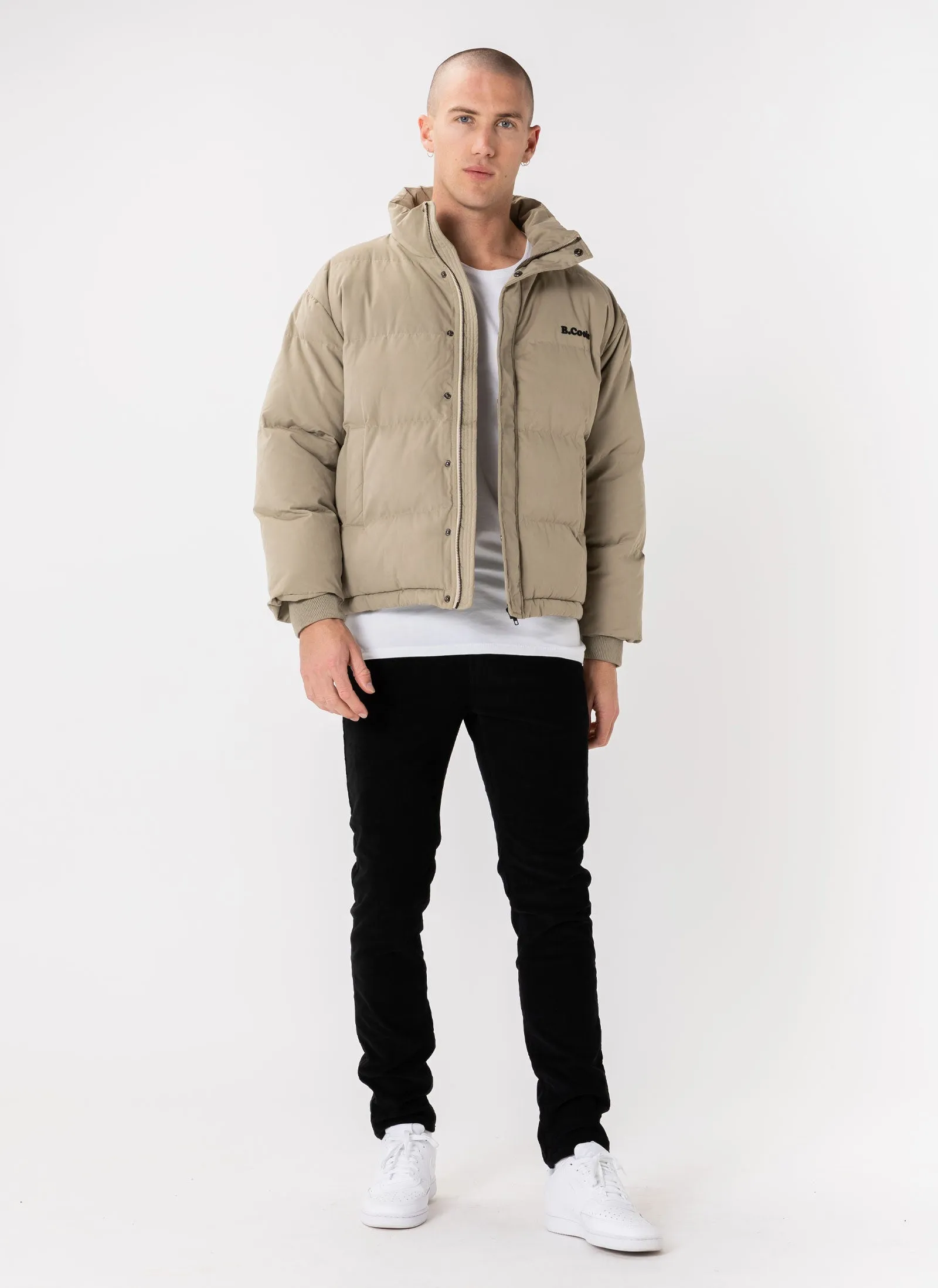 B.Cools Puffer Jacket Tan