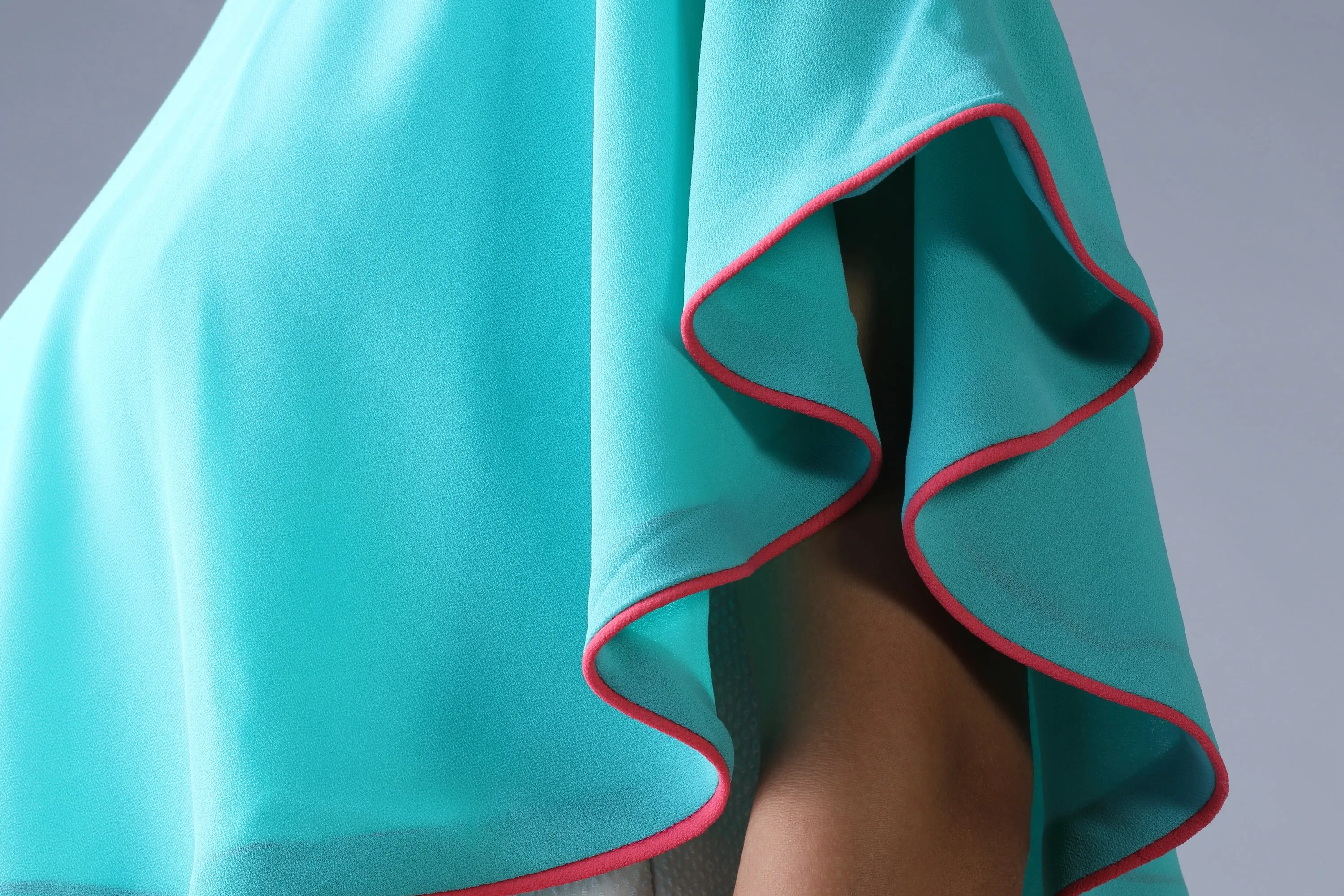 BELLA Chiffon Cape (Aqua)