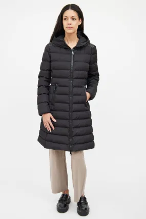 Black Taleve Mid Length Puffer Jacket