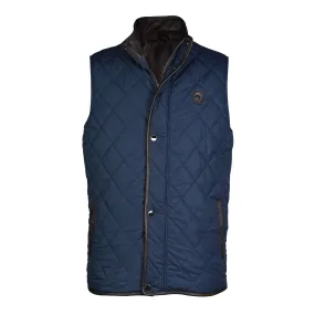 Blue Diamond Patterned Puffer Vest by Brune & Bareskin