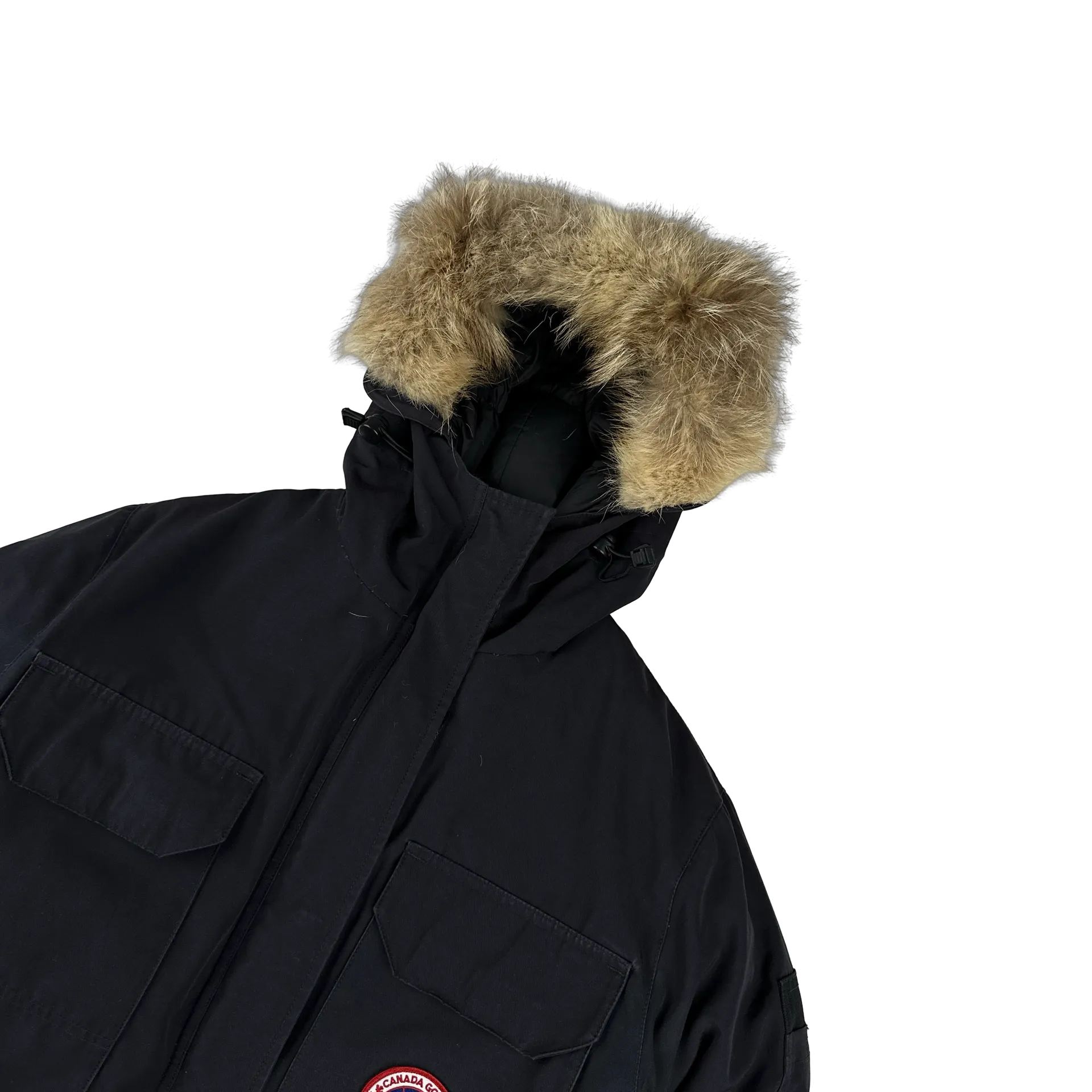 Canada Goose Navy Premium Down Coyote Fur Hood Expedition Parka Jacket - Medium