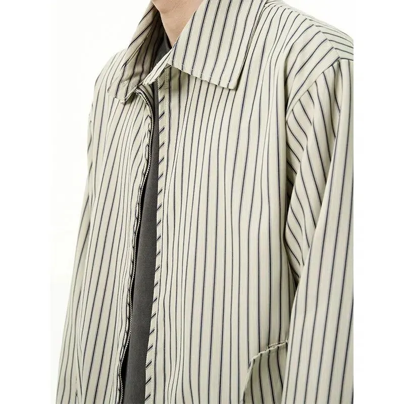 Casual Vertical Stripes Jacket