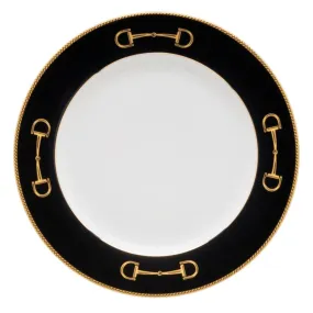 Cheval Black Charger 12" - Julie Wear Equestrian Tableware