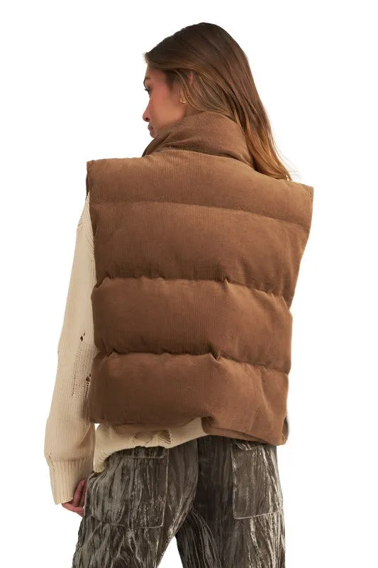 CORDUROY PUFFER VEST