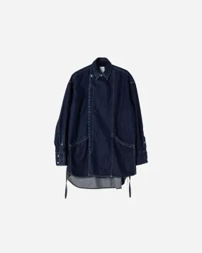 DENIM DOUBLE BREASTED SHIRT JACKET .06【WASH INDIGO】