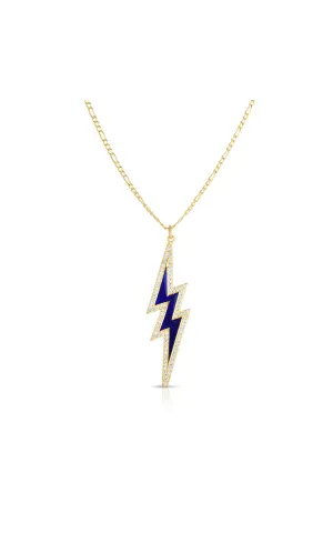 Enamel Lightning Bolt Chain Necklace