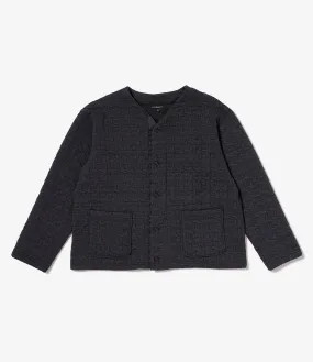 Engineered Garments Knit Cardigan - Charcoal PC Quilted Jersey