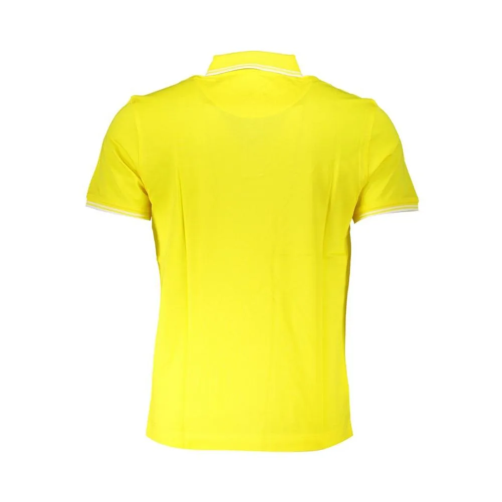 Harmont & Blaine Elegant Yellow Cotton Polo with Contrast Details