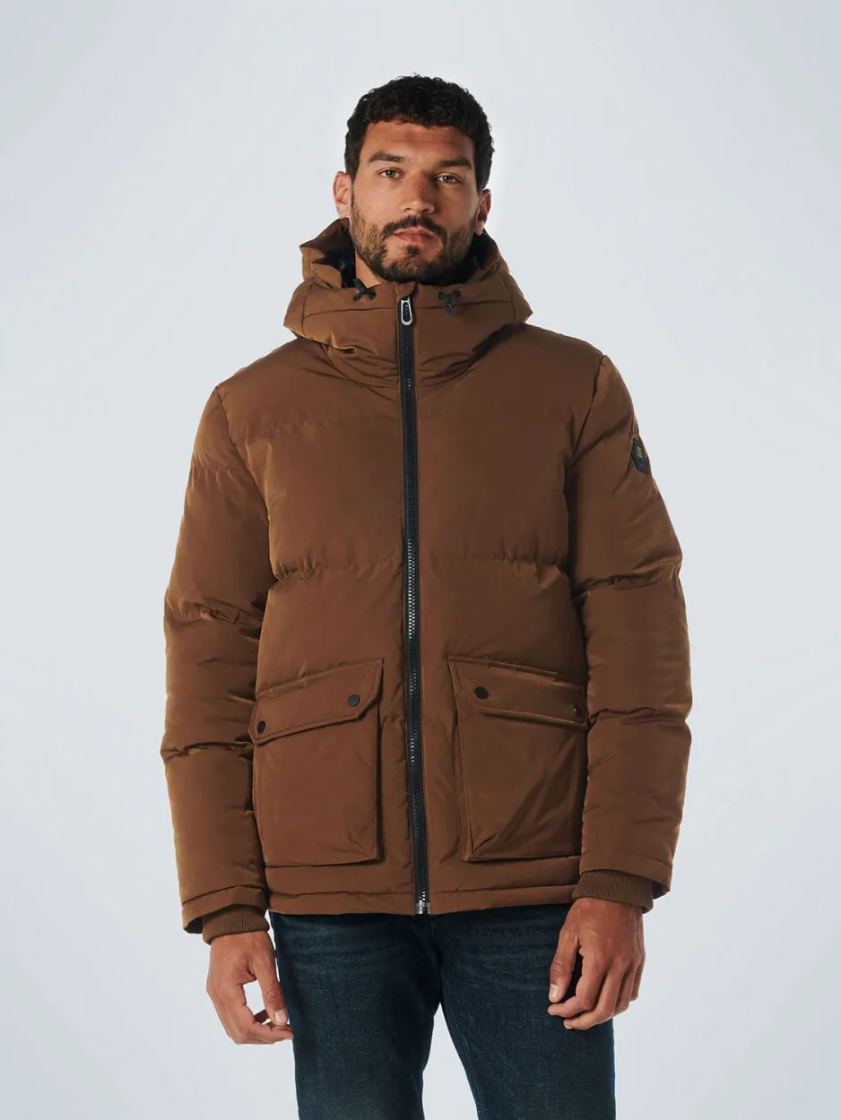 Jacket Short Fit Hooded Padded | Camel