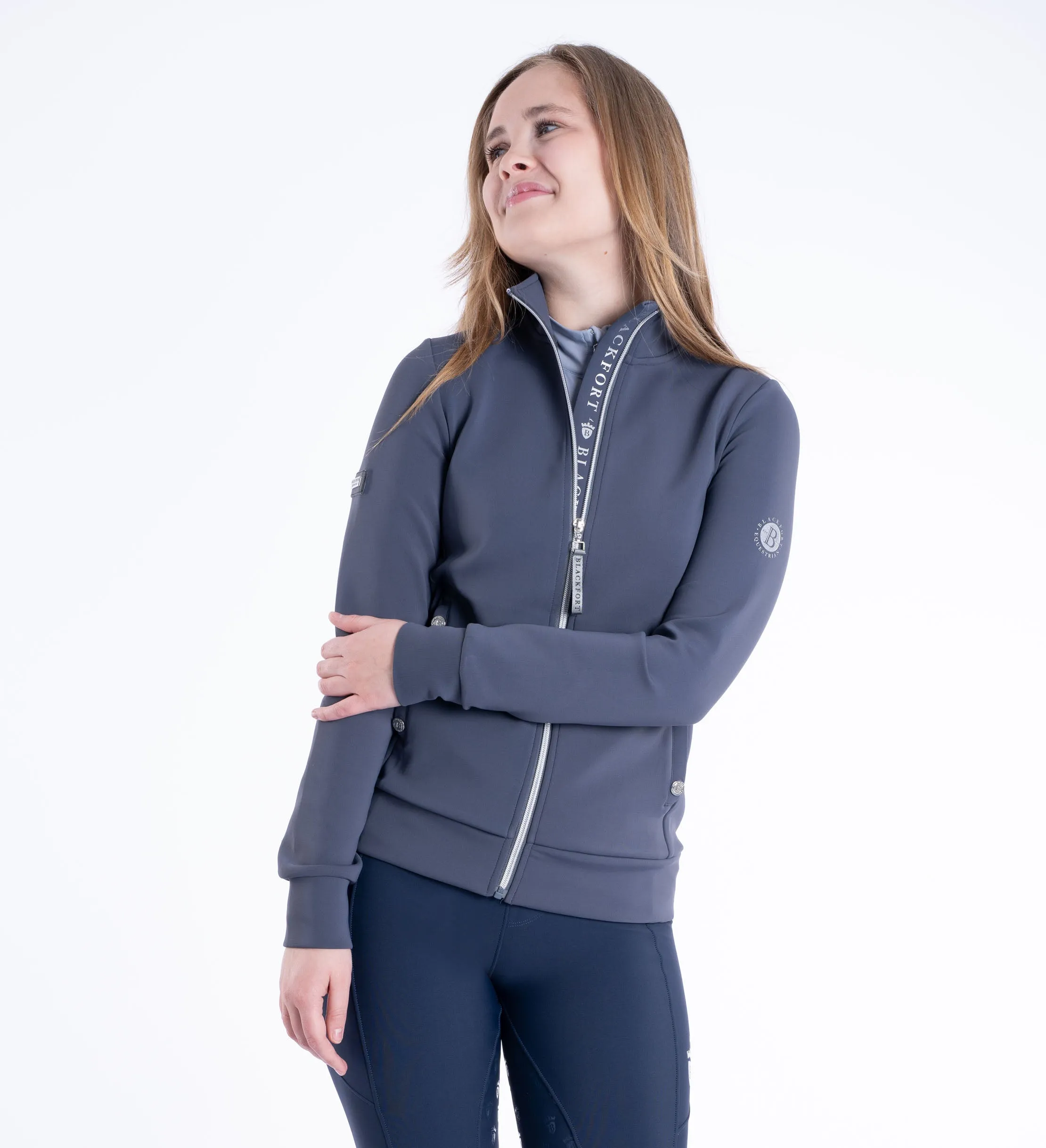 Jenny Grey & Silver Zip Up