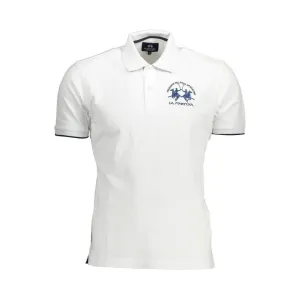 La Martina Elegant Short-Sleeved White Polo for Men