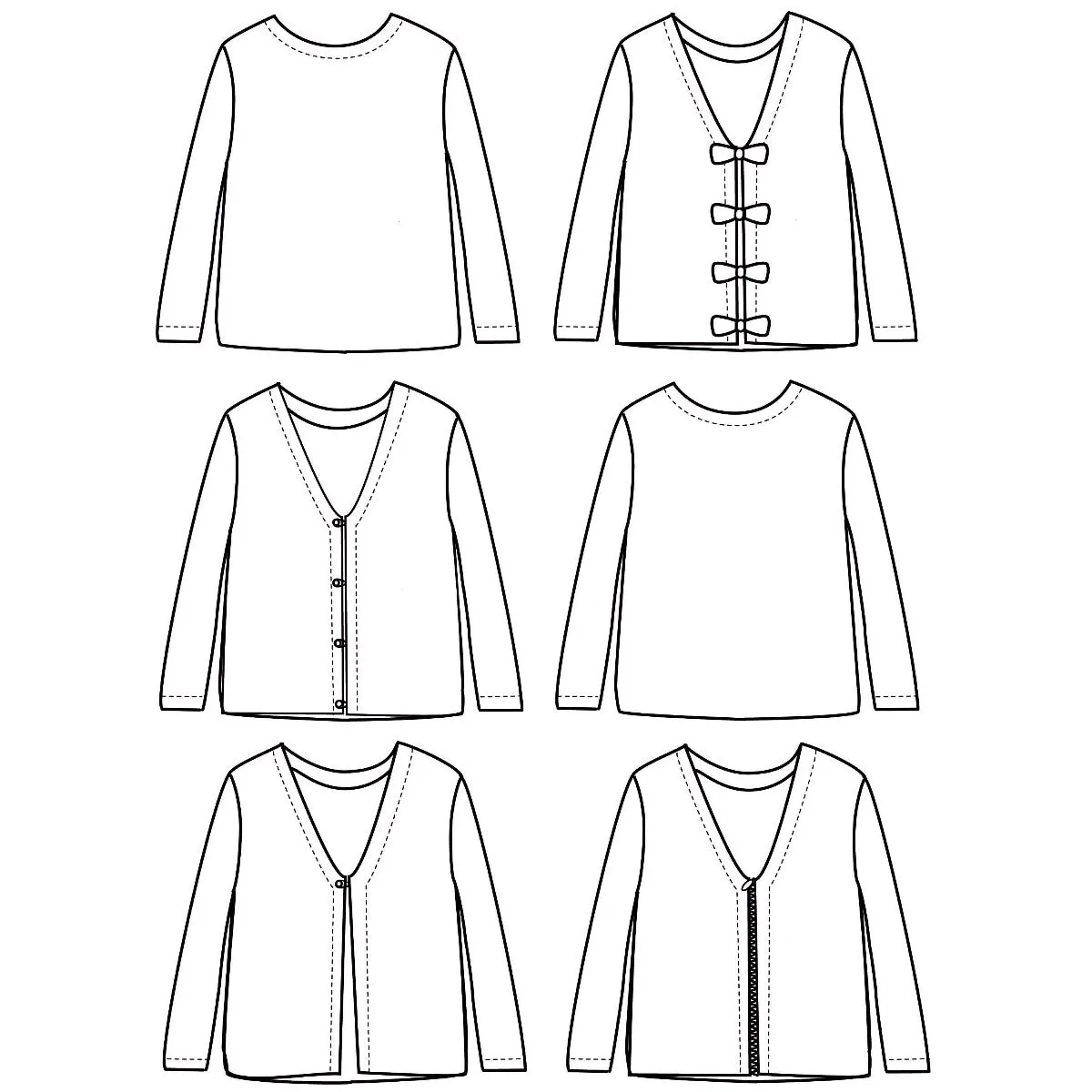 MASHA cardigan/sweater - Girl 3/12Y - Paper Sewing Pattern