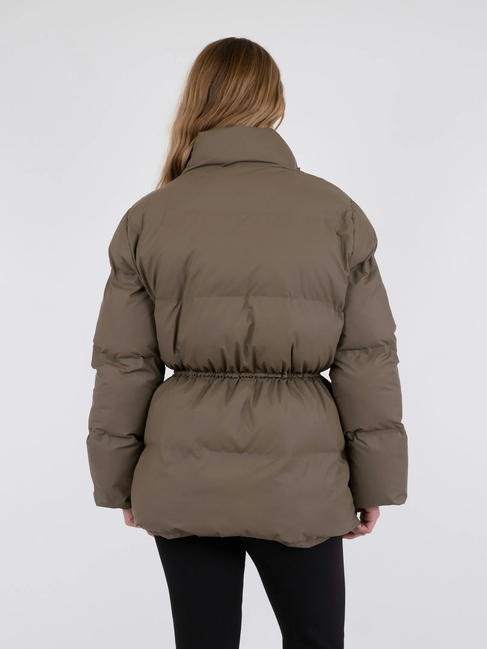 Mayra C Puffer Jacket - Dark Taupe