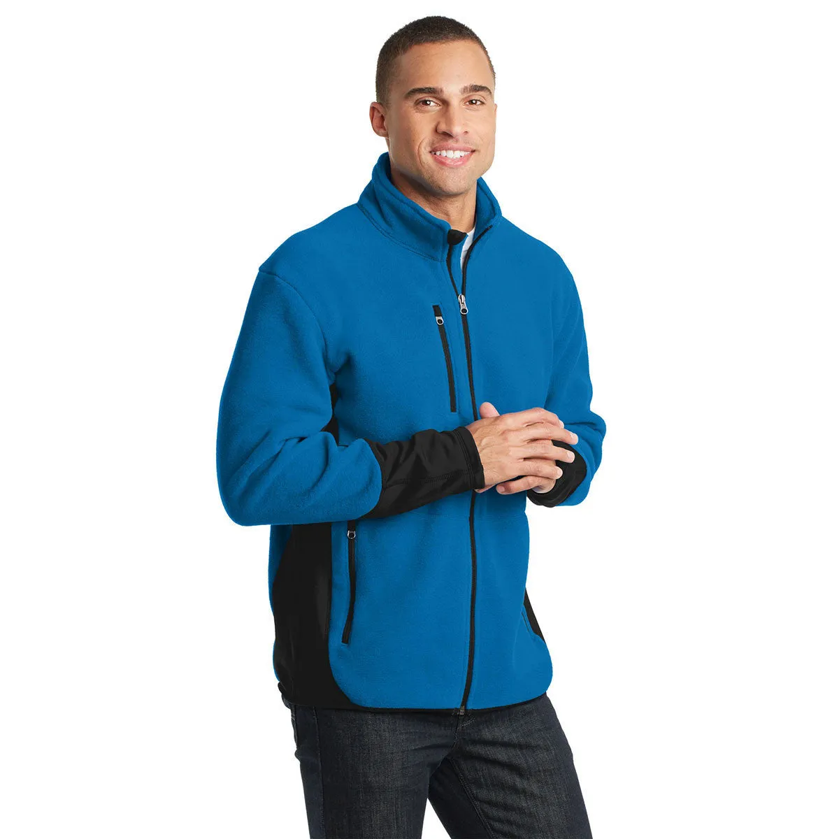 Port Authority Men's Imperial Blue/Black R-Tek Pro Fleece Full-Zip Jacket