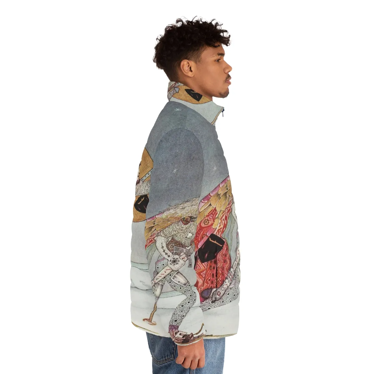 "Enchanted Puffer Jacket: Inspired by Kay Nielsen's Fairytale Illustrations"