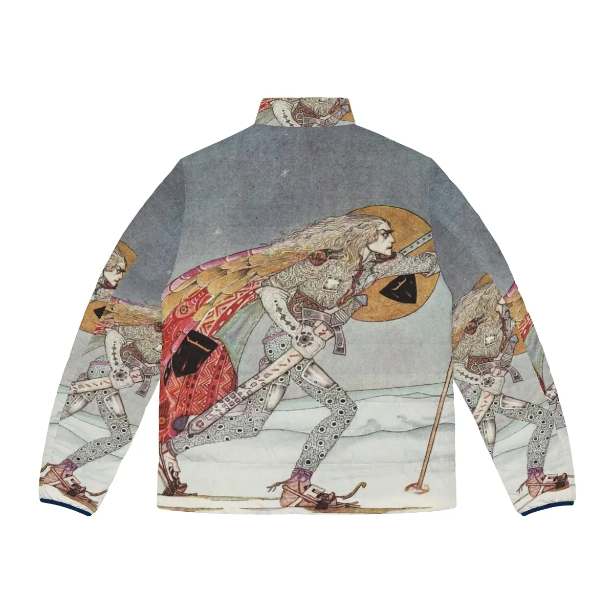 "Enchanted Puffer Jacket: Inspired by Kay Nielsen's Fairytale Illustrations"