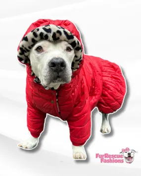 Reversible Naughty Red Riding Hood Skirted Puffer Jacket