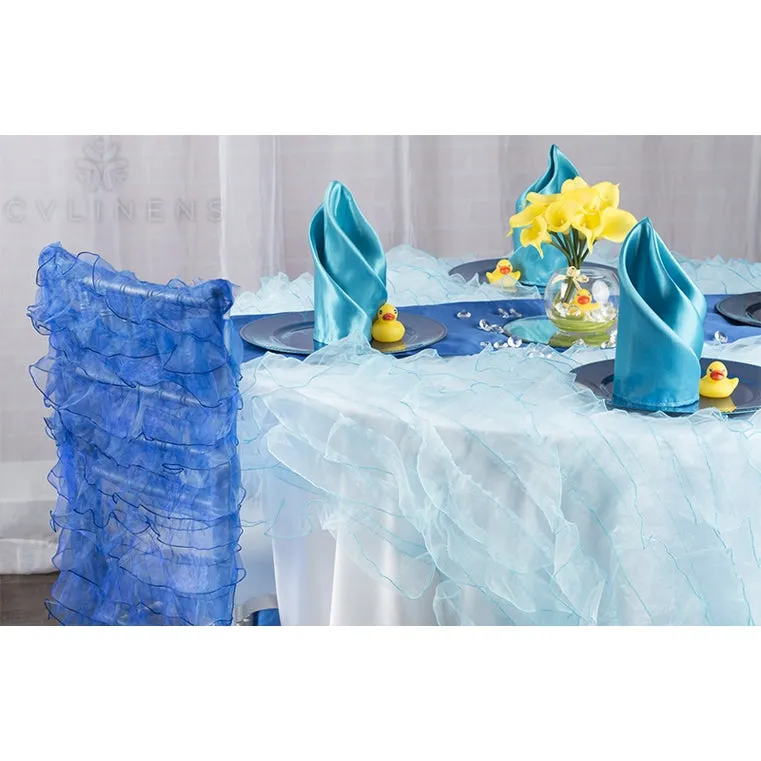 Satin Napkin 20"x20" - Aqua Blue