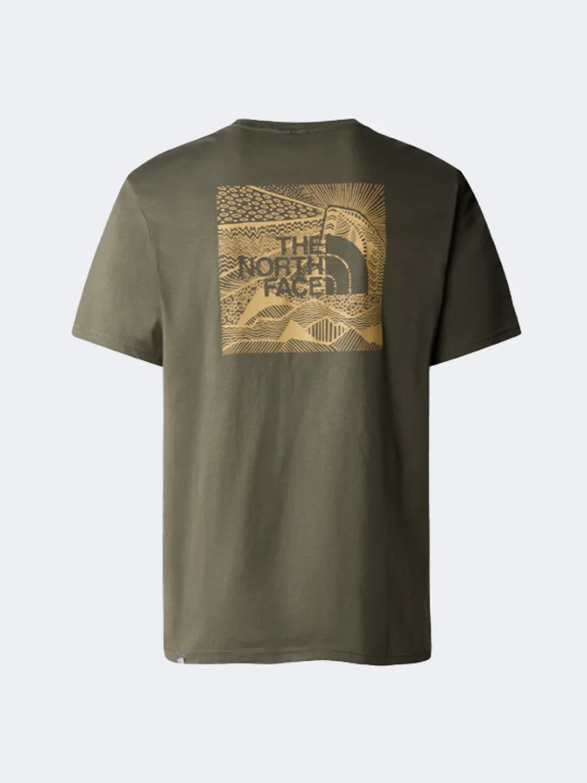 The North Face Redbox Celebration Men Lifestyle T-Shirt Taupe Green