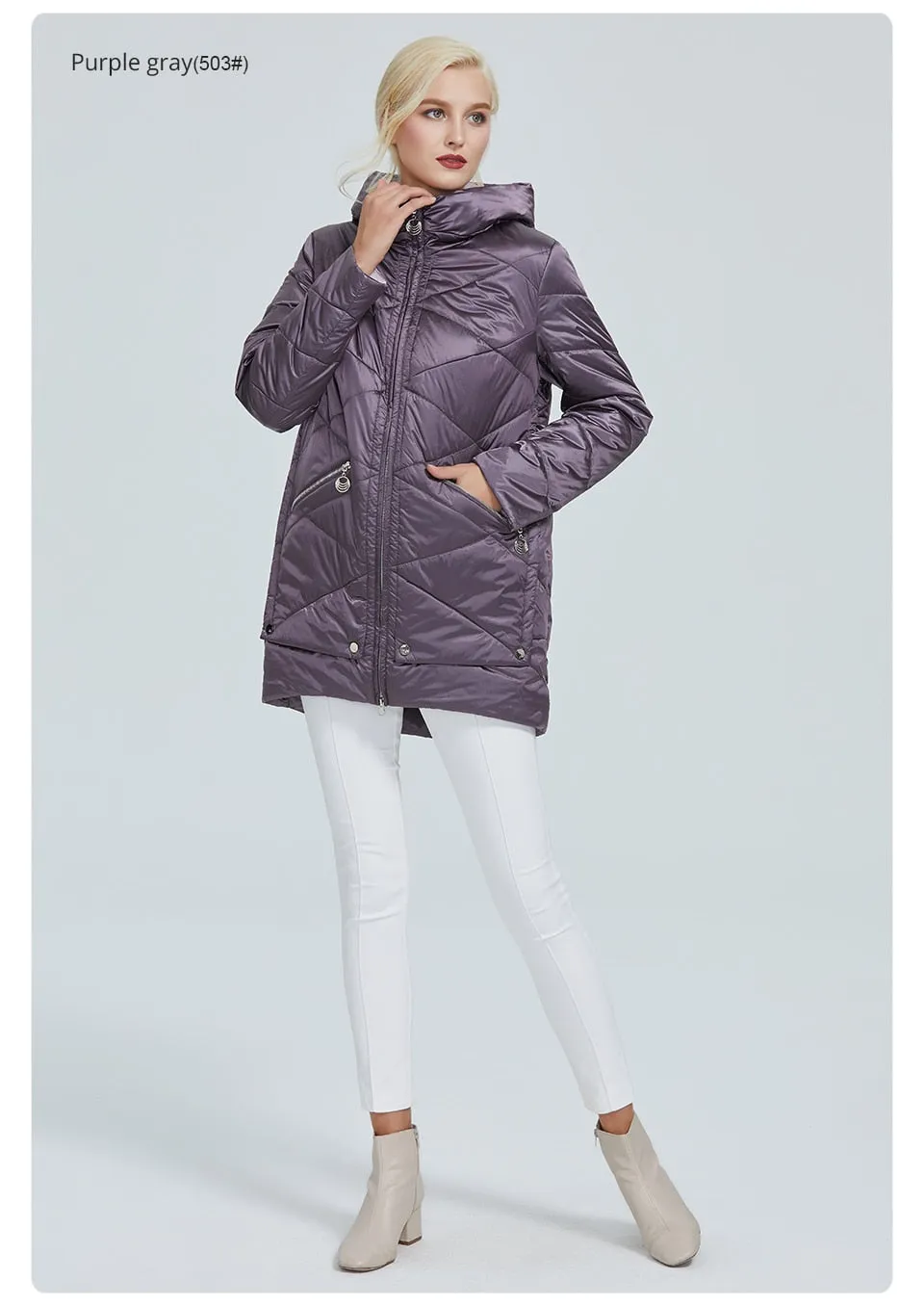 Waterproof fabric with cap design thick cotton Puffer warm parka Winter Jacket