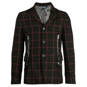 Windowpane Button Jacket