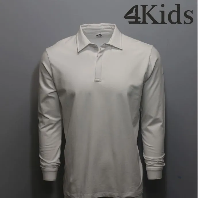 Youth Button Cuff Long Sleeve Polo